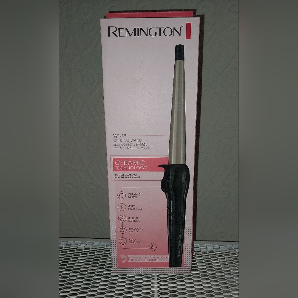 Remington 1/2-1" Curling Wand Slim Conical Barrel